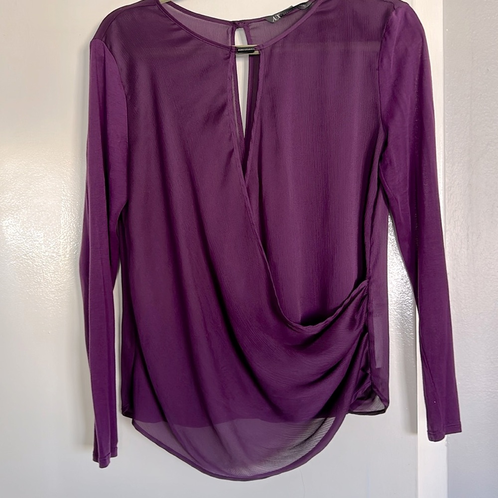 Armani Exchange top in deep purple